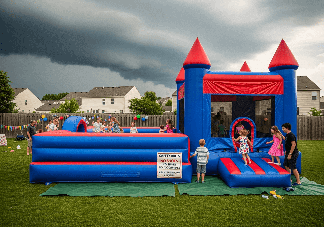 Rain Policy for Bounce House Rentals in Maryland: What Happens If the Weather Changes?