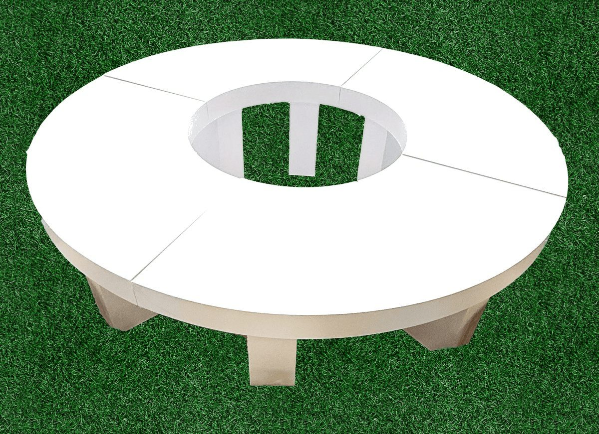 Kids Half Moon Lux Acrylic Table Set - 4 Piece Modular Design