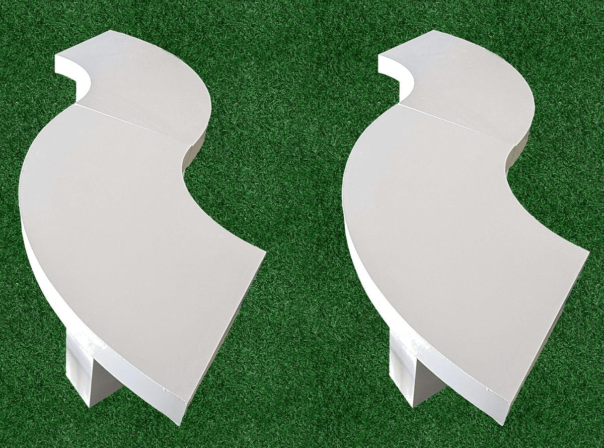 Kids Half Moon Lux Acrylic Table Set - 4 Piece Modular Design