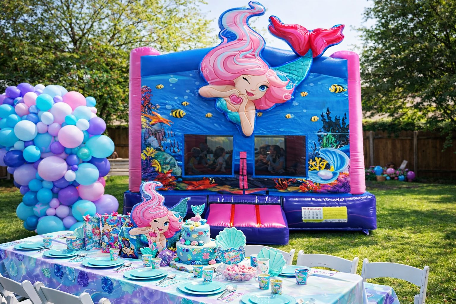 Pink Mermaid Moonbounce #124