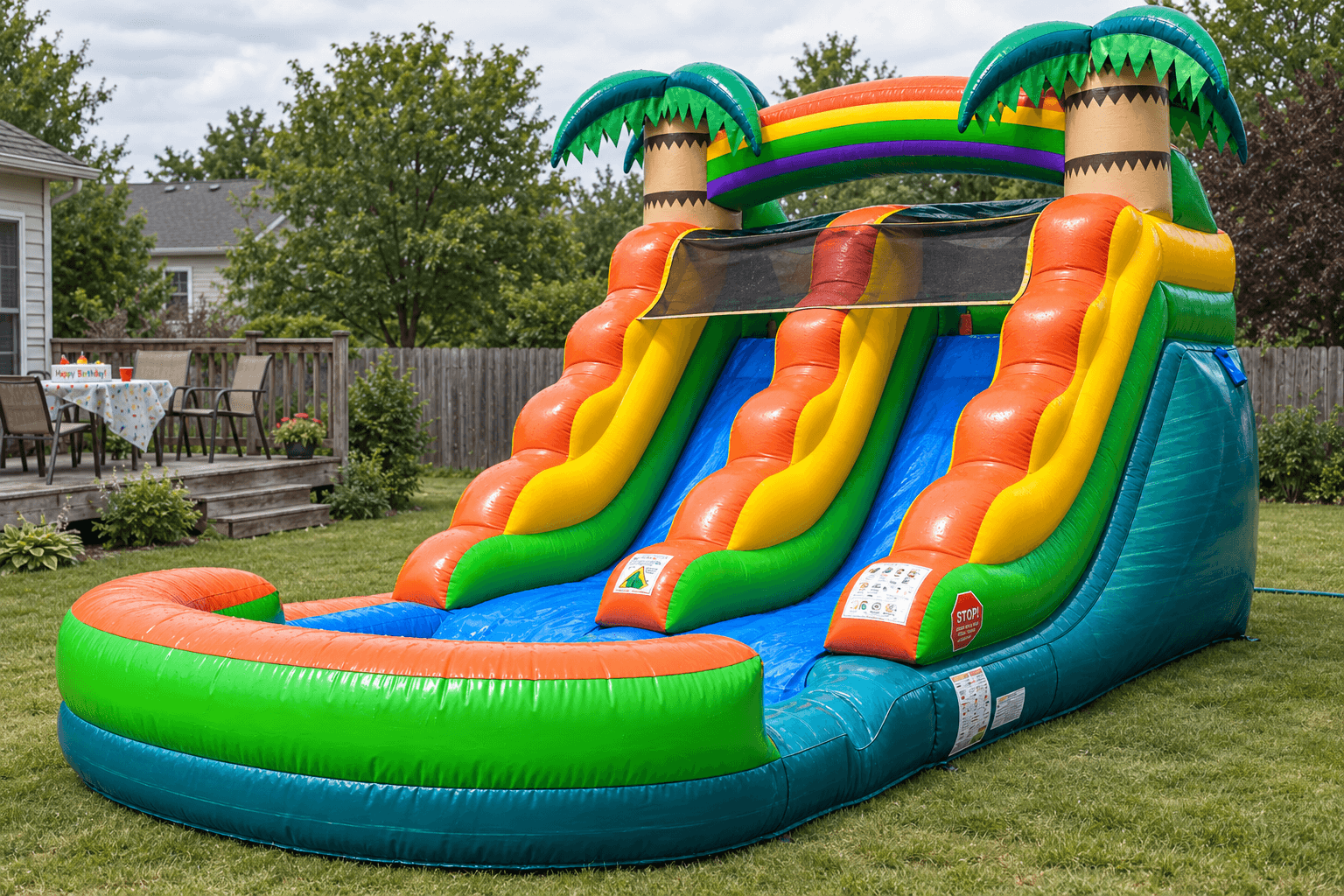 Palm Grove Water Slide with Pool (12')