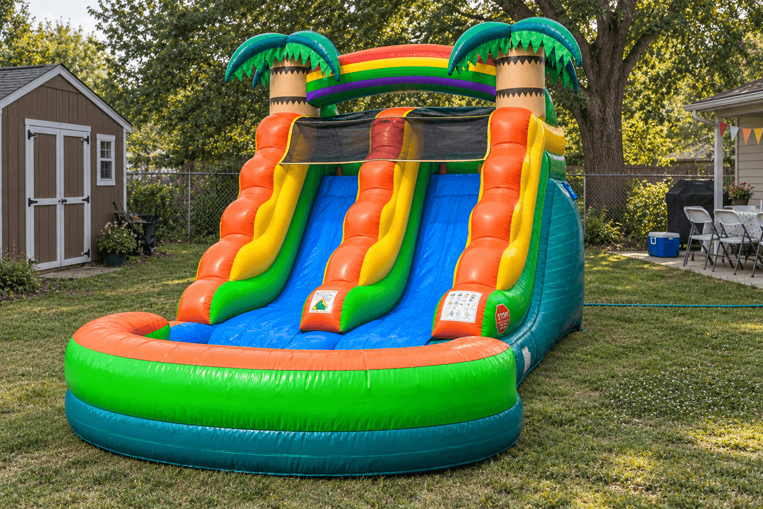 Palm Grove Water Slide with Pool (12')