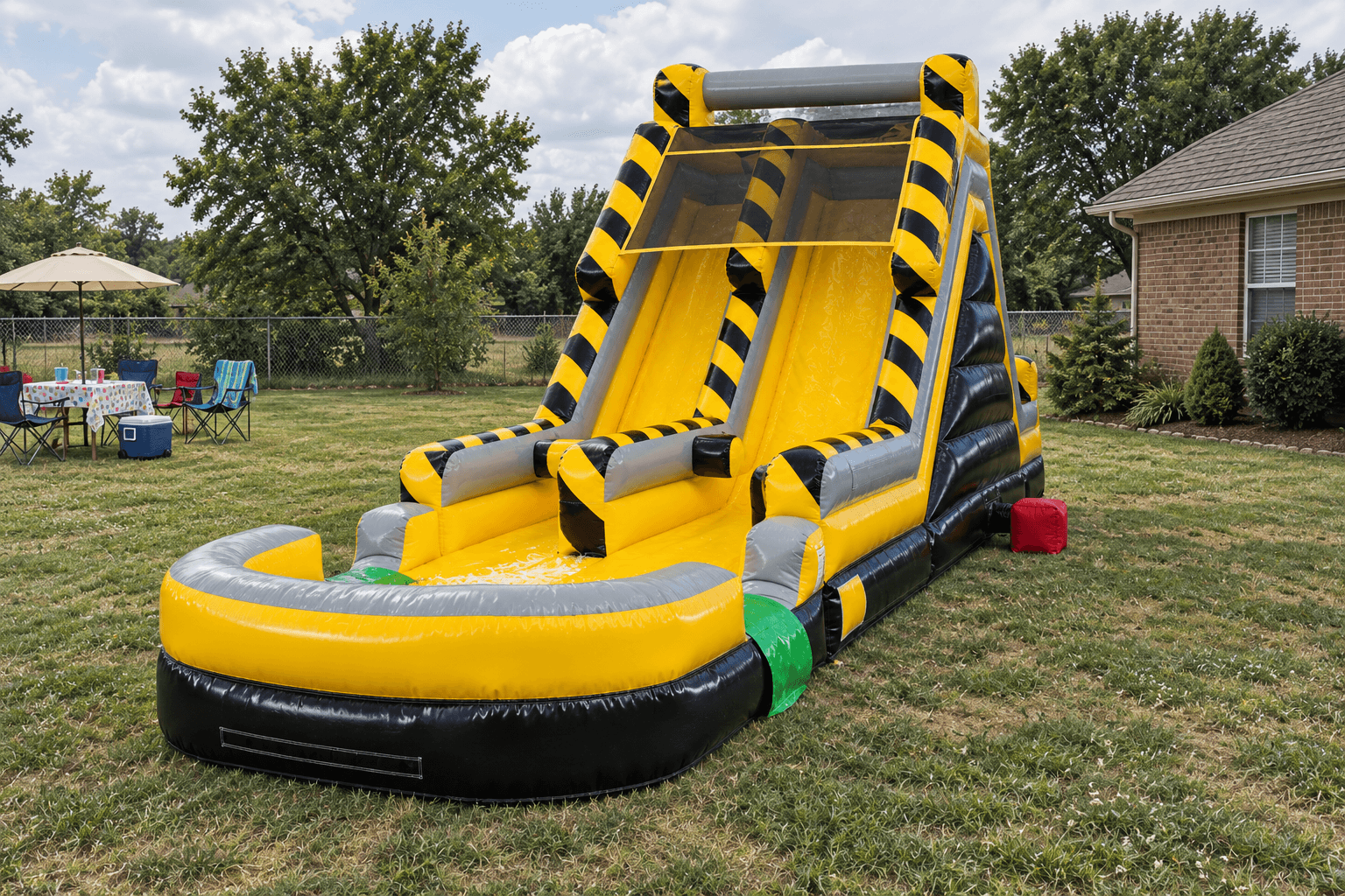 Radioactive Rush Dual Slide with Pool (22')