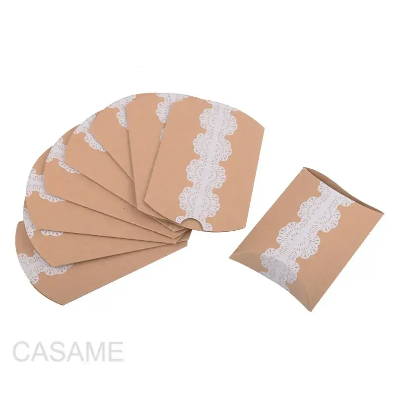 50pcs Favor candy Box bag New craft paper Pillow S