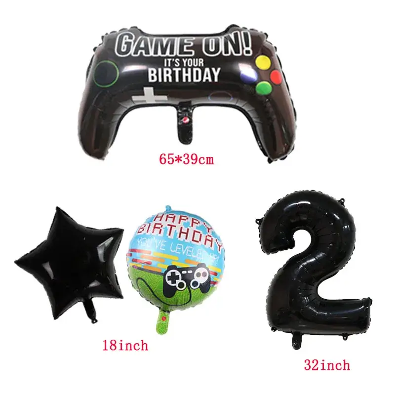 Gamepad Balloons Game On with Black Digit Number B