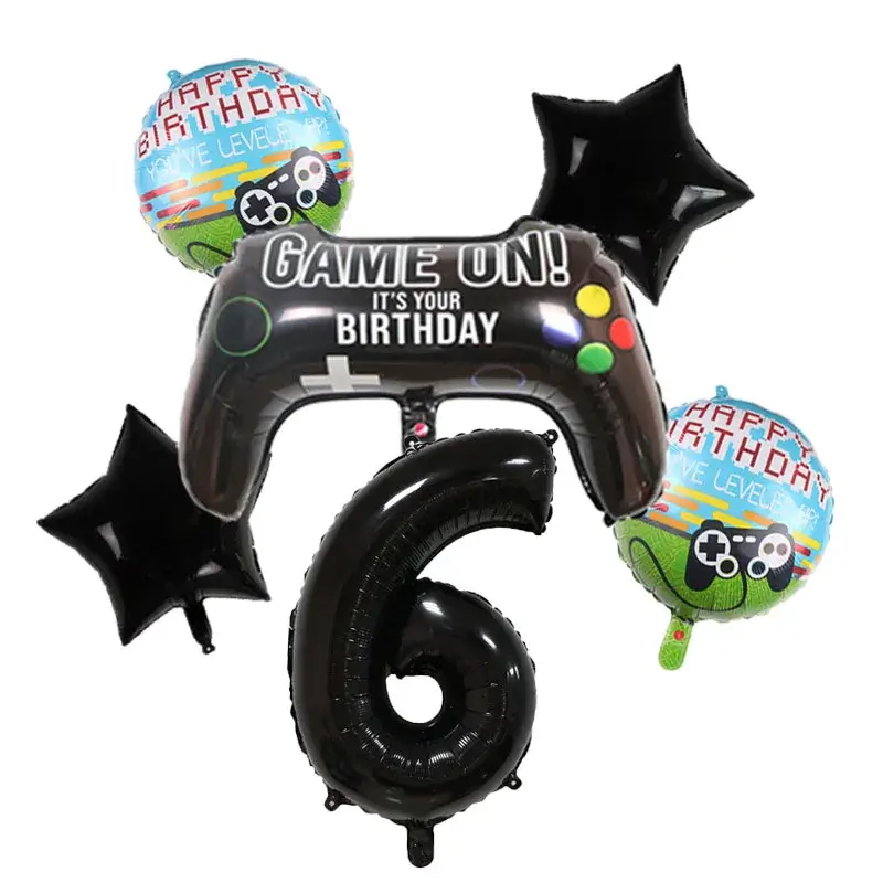 Gamepad Balloons Game On with Black Digit Number B