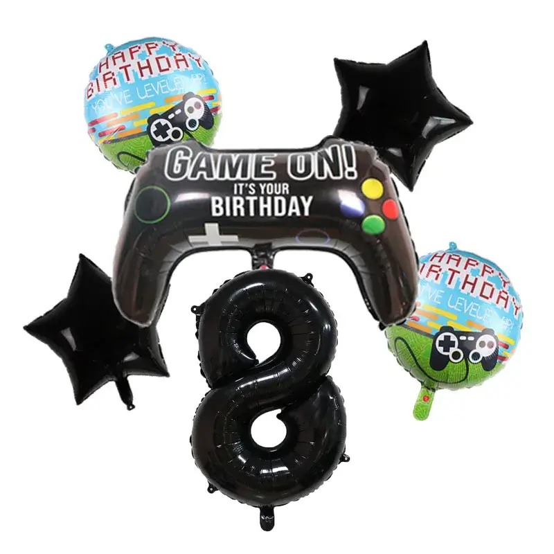 Gamepad Balloons Game On with Black Digit Number B
