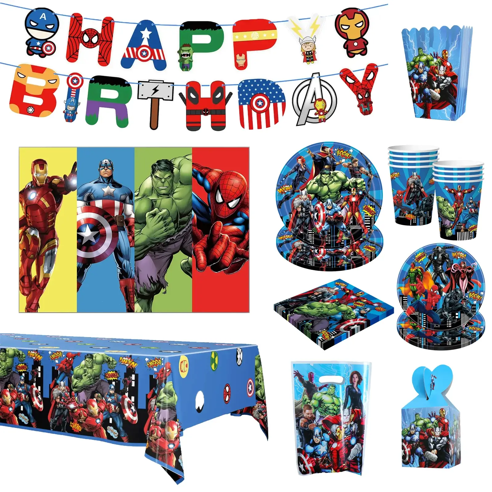 Hero Squad SuperHero Party Supplies Decorations Ki