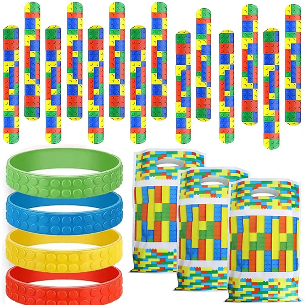 Building Blocks for Party Favors, Set Slap Bracele