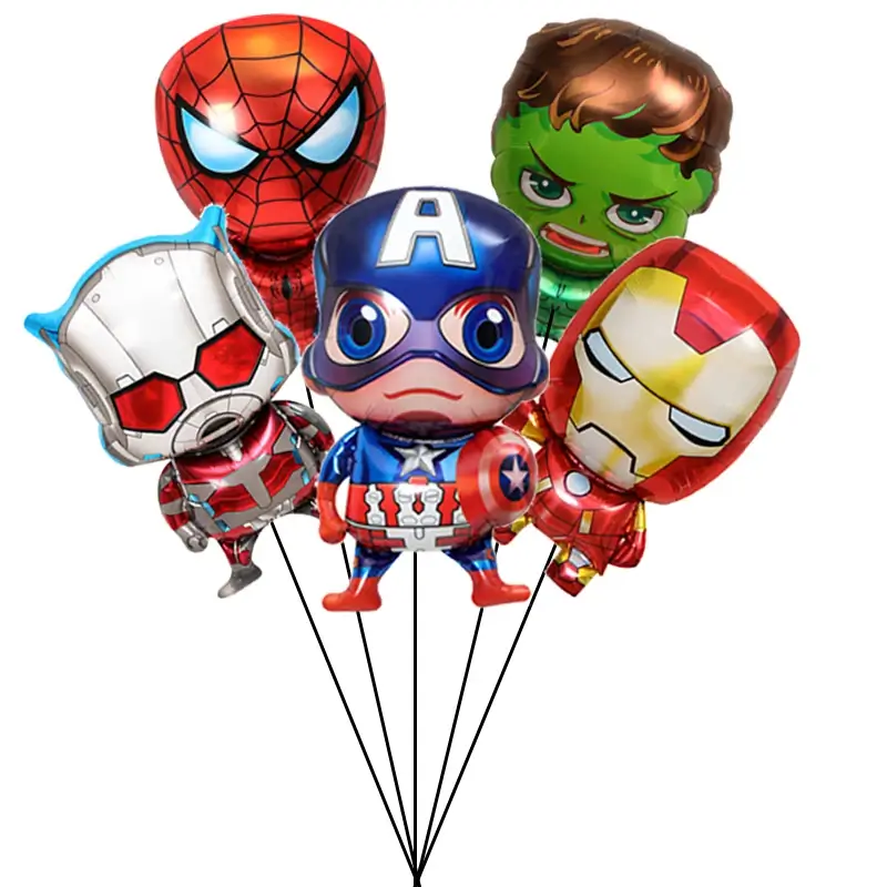 Hero Squad Foil Balloon Baby Birthday Photo Props 