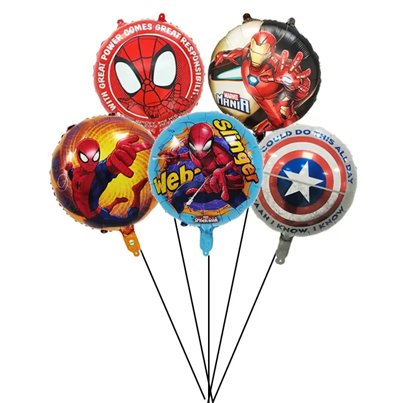 Hero Squad Foil Balloon Baby Birthday Photo Props 