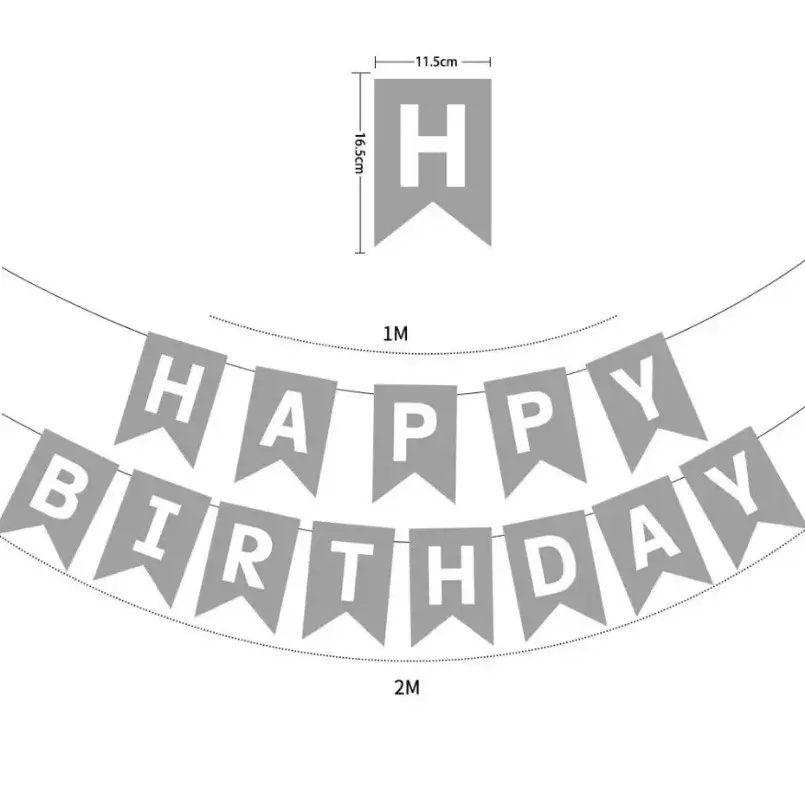 Multi Themes Happy Birthday Banner Baby Shower Fir