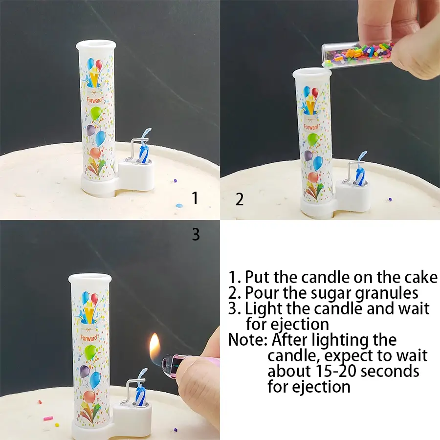 Surprise Candles Happy Birthday Cake Decorated Can