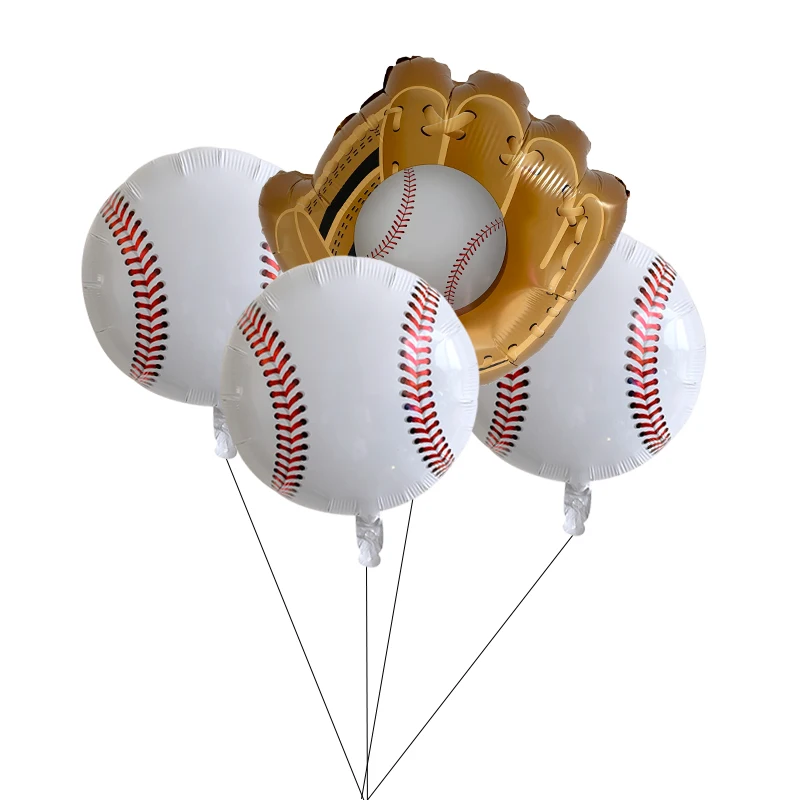 4pcs/set baseball Balloons for Happy Birthday Part
