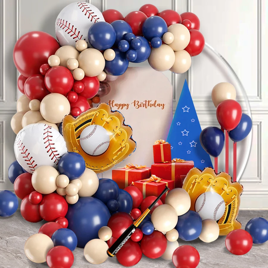 113-Piece Baseball-Themed Balloon Set for Birthday