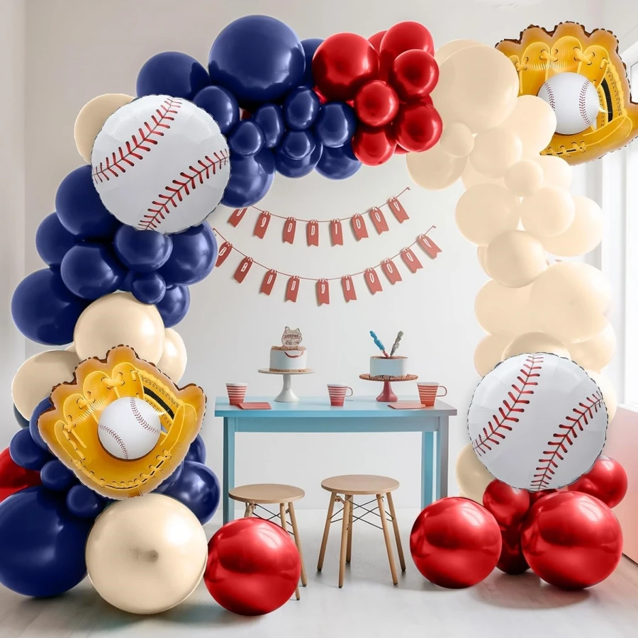 113-Piece Baseball-Themed Balloon Set for Birthday