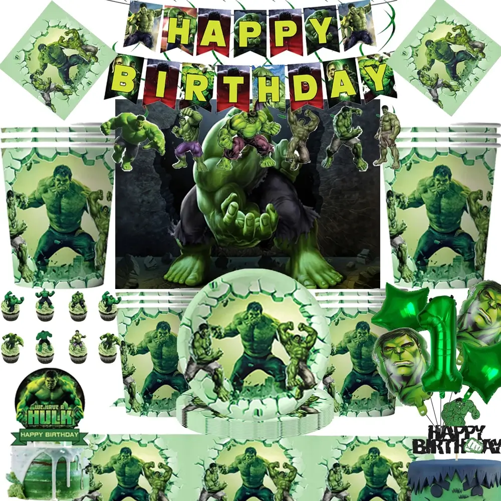 Hulk Birthday Party Supplies Hero Squad Disposable