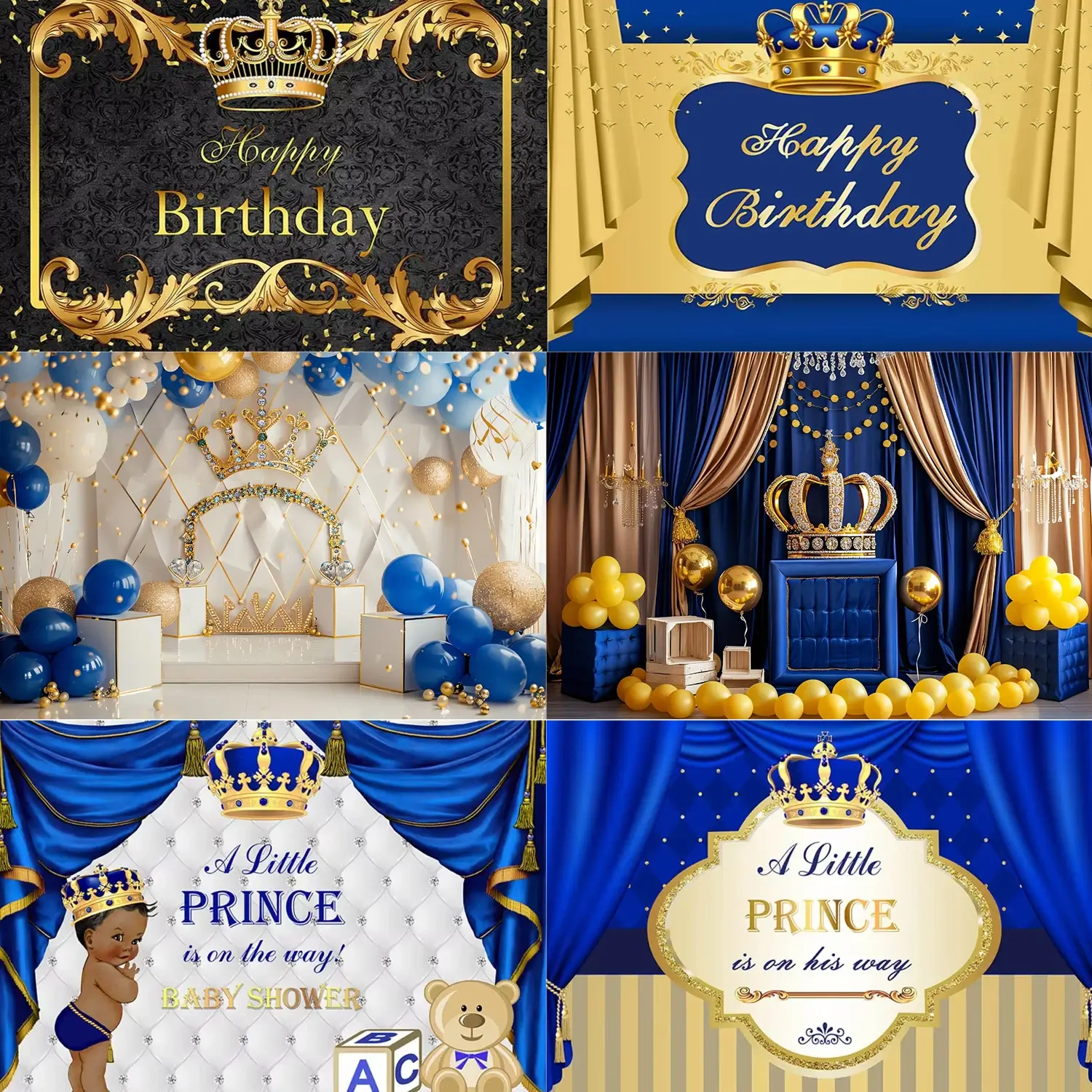 Happy Birthday Theme Background Royal Boy Little P