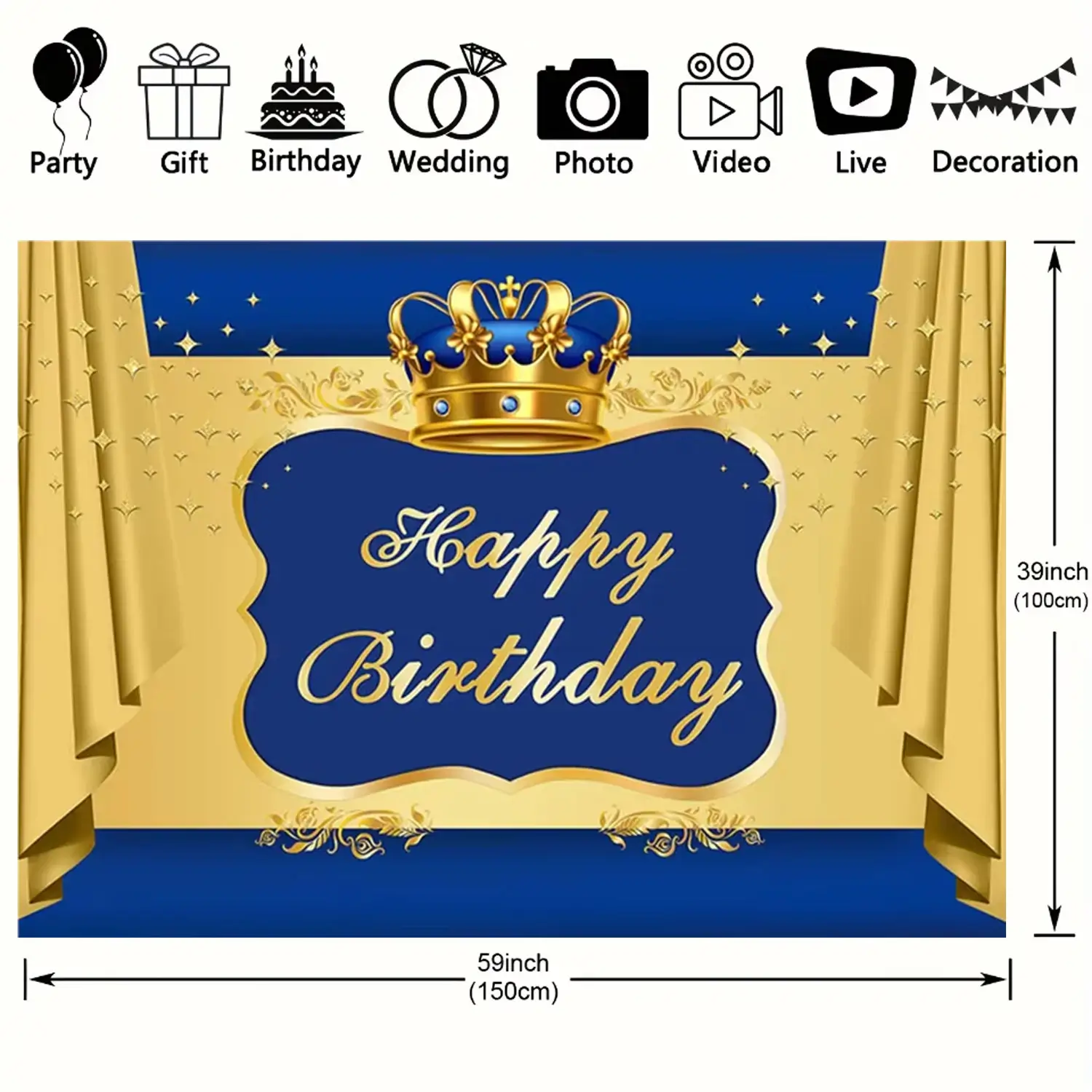 Happy Birthday Theme Background Royal Boy Little P