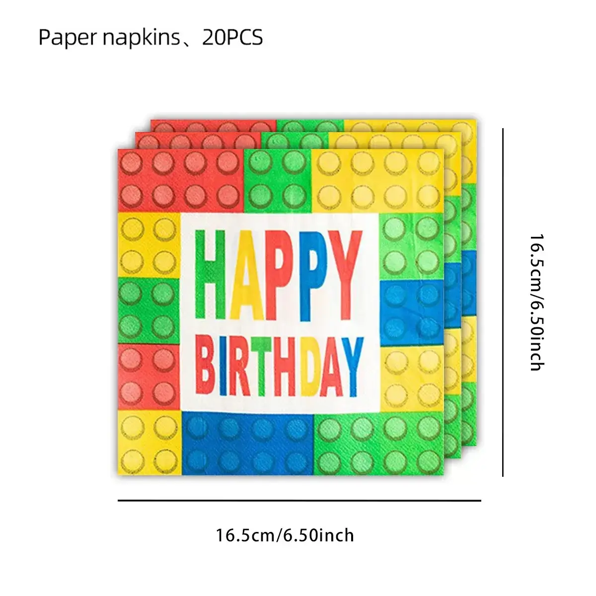 Building Block Birthday Party Decorations Colorful