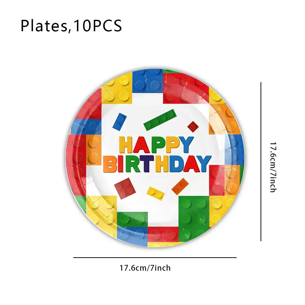 Building Block Birthday Party Decorations Colorful