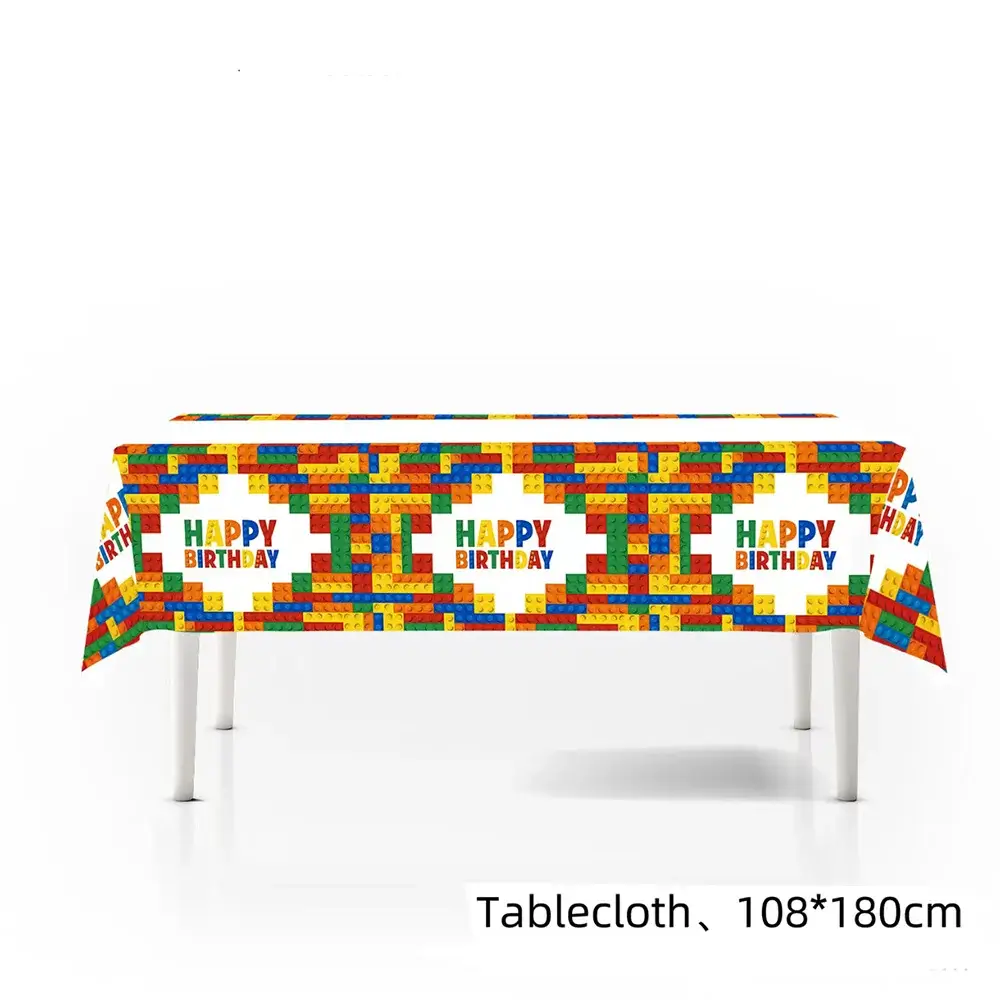 Building Block Birthday Party Decorations Colorful