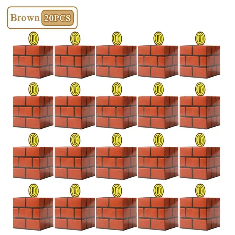 Brown-20PCS, As shown