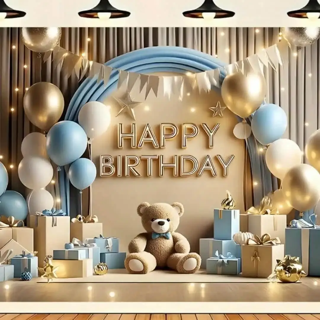 1 "Happy Birthday" background banner - a vibrant p