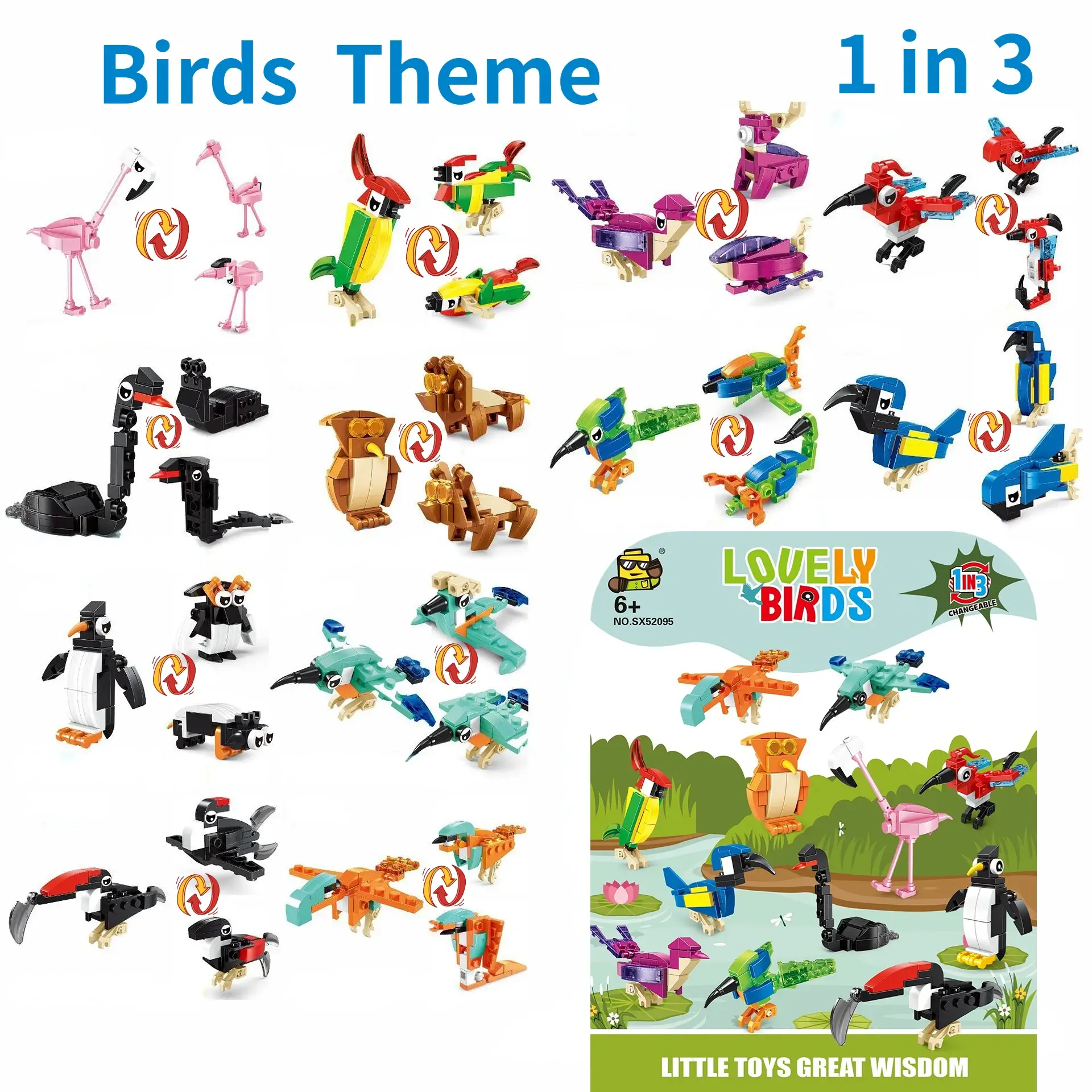 Birds Theme, 24 pack