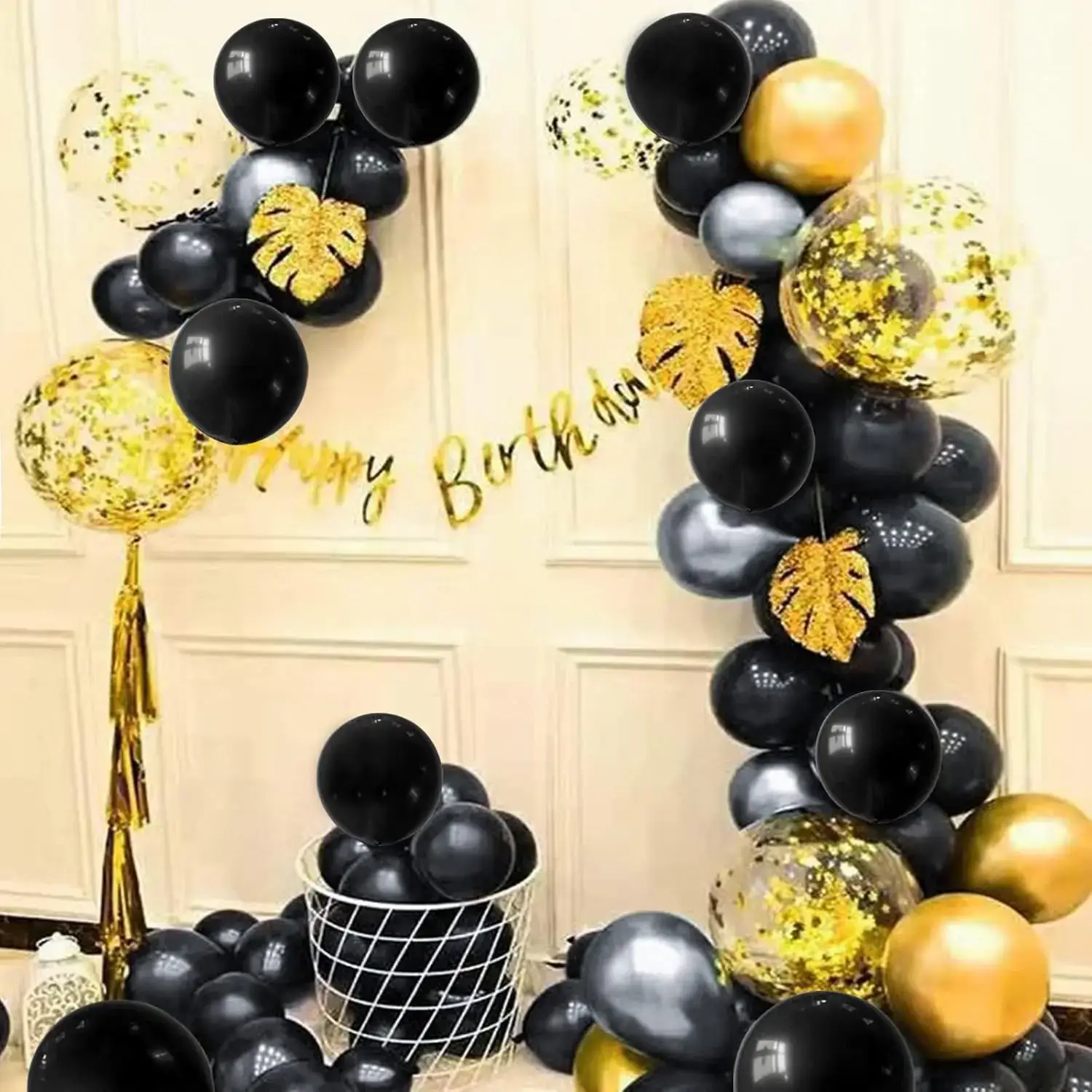 5-100pcs/Pack 12inch Black Latex Balloon for Weddi