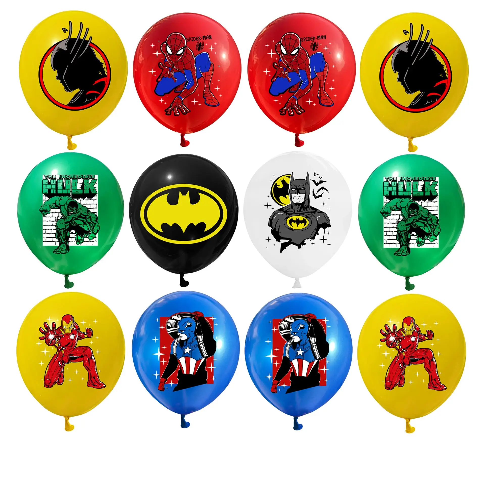 18pc 12inch Superhero Theme Party Balloons The Her