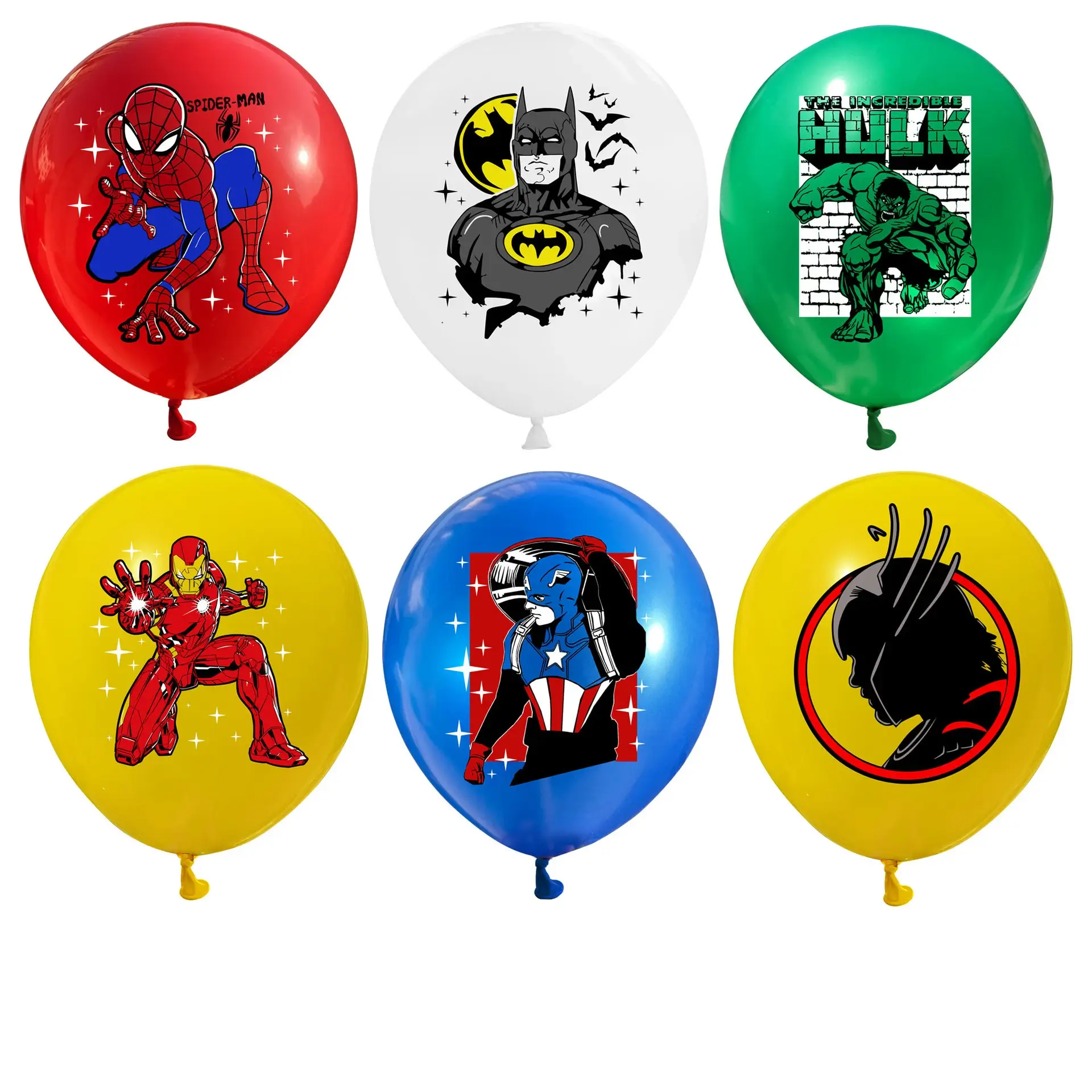 18pc 12inch Superhero Theme Party Balloons The Her