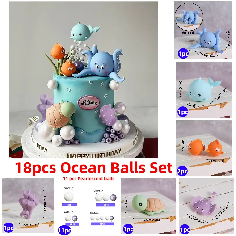 18pcs Ocean Set, Size as show