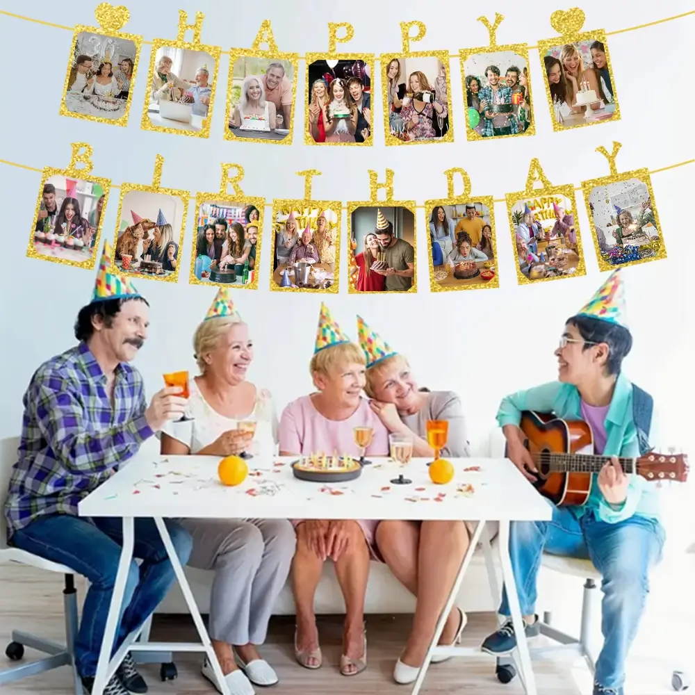 Happy Birthday photo banner, birthday party backgr