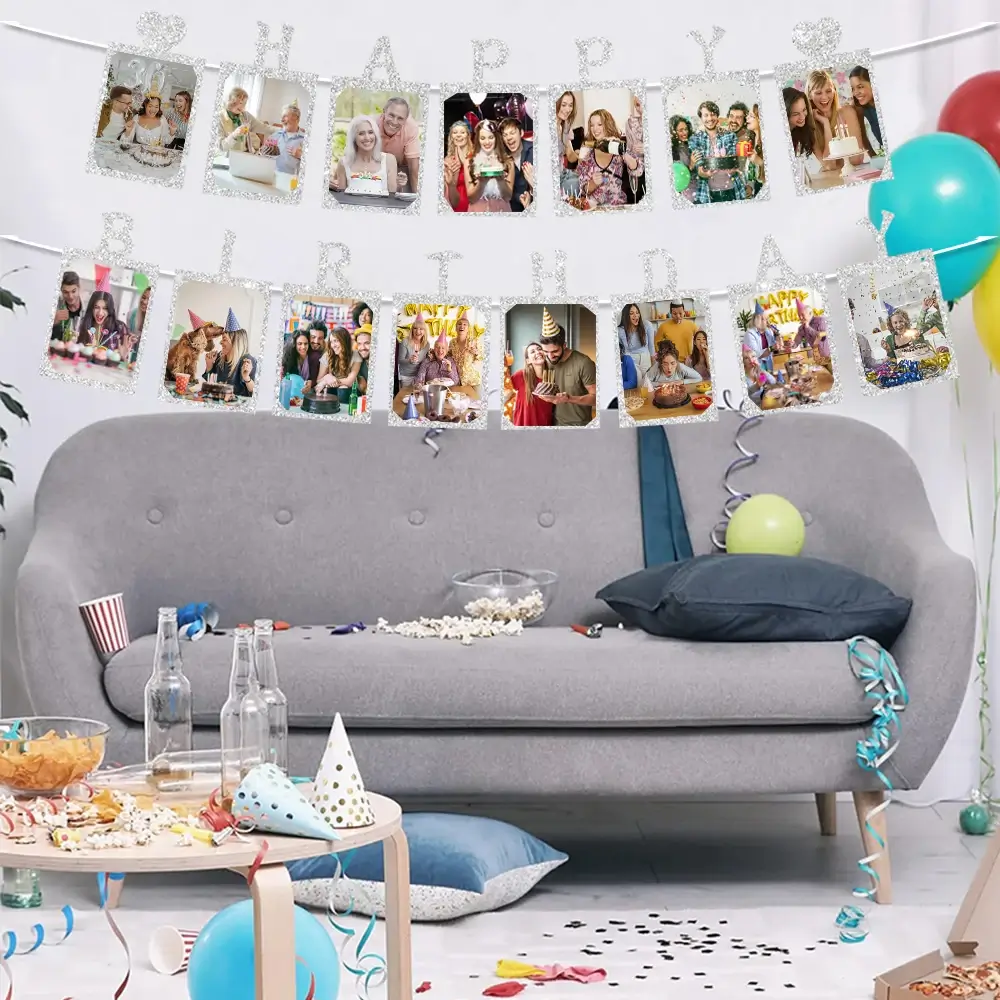 Happy Birthday photo banner, birthday party backgr