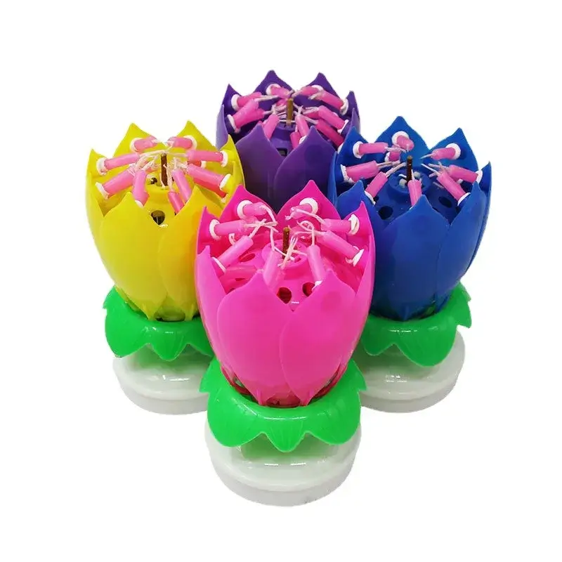New Music Candles Rotating with Happy Birthday Son