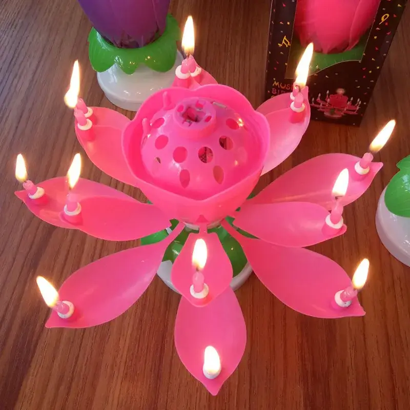 New Music Candles Rotating with Happy Birthday Son