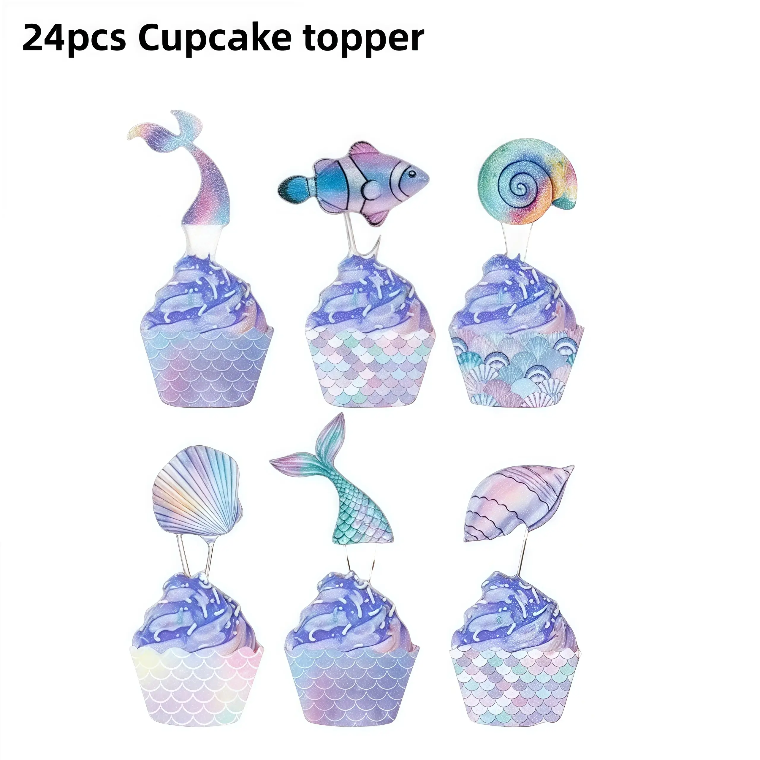 24pcs cupcake topper, other