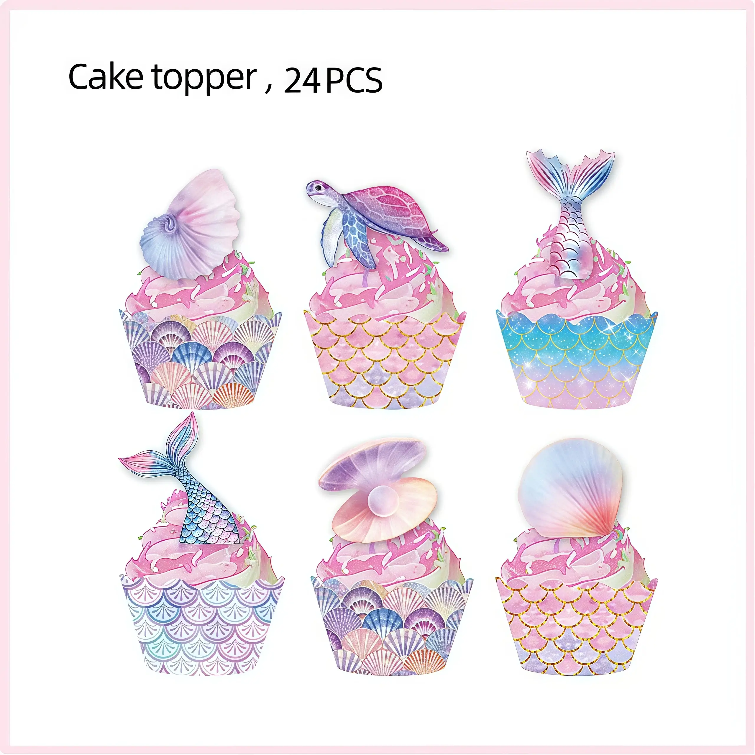 24pcs cupcake topper, other