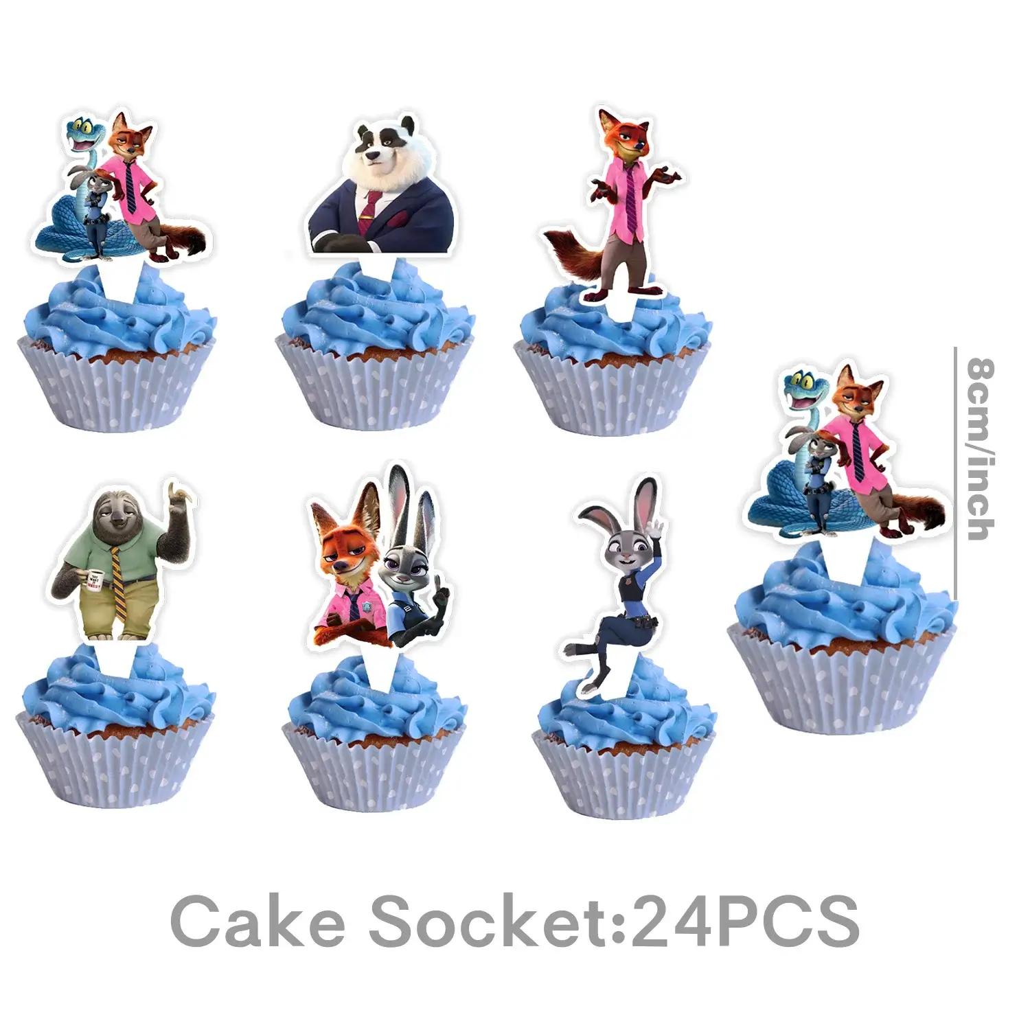 24pcs Cake Topper