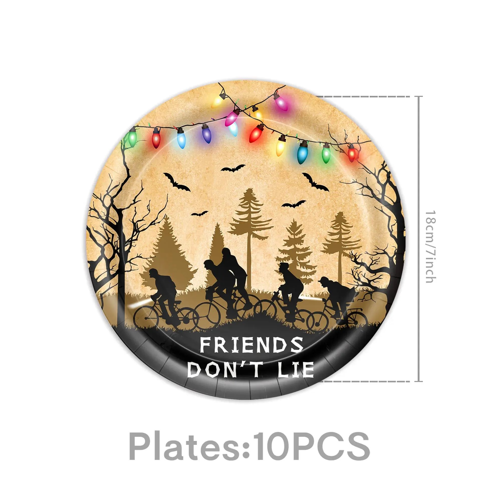 7 inch plate-10pcs, as shown