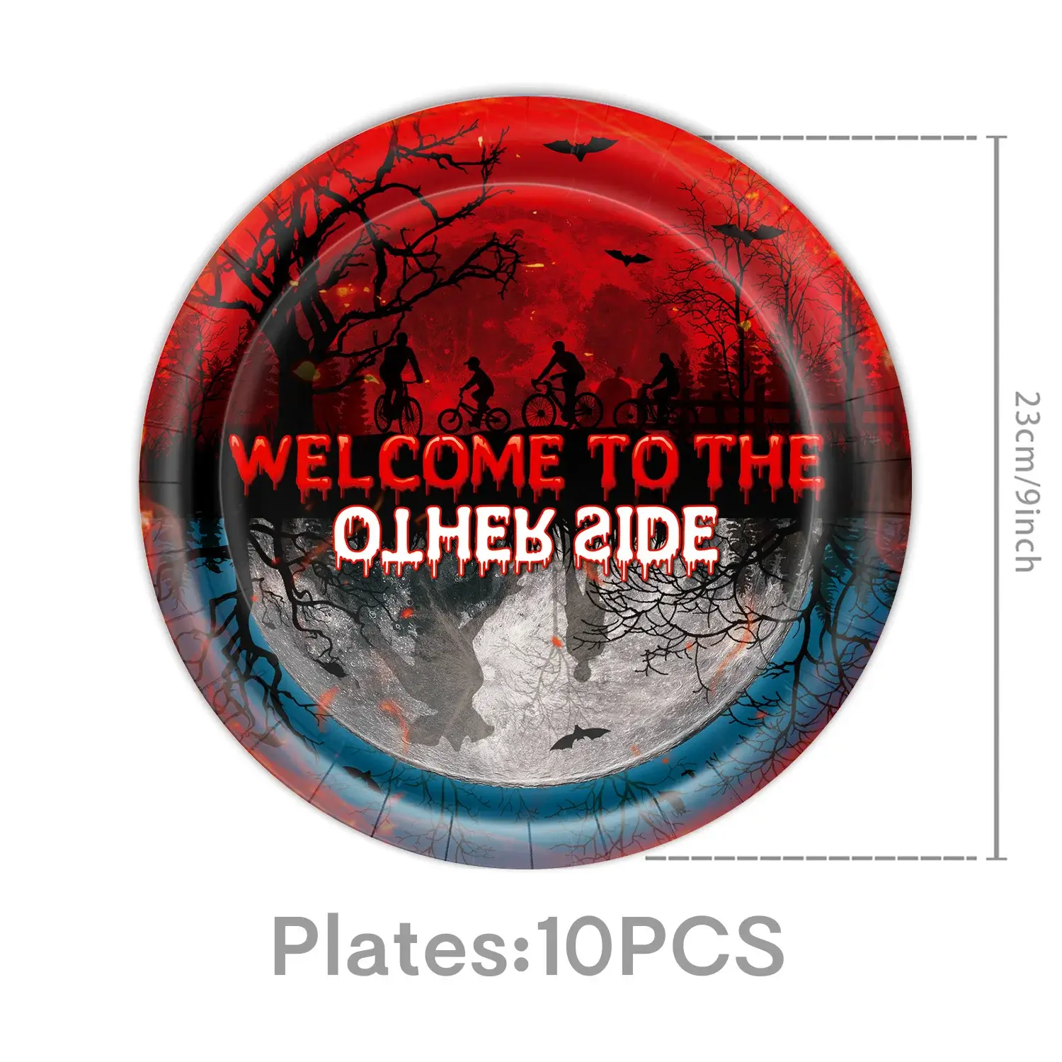 9 inch plate-10pcs, as shown