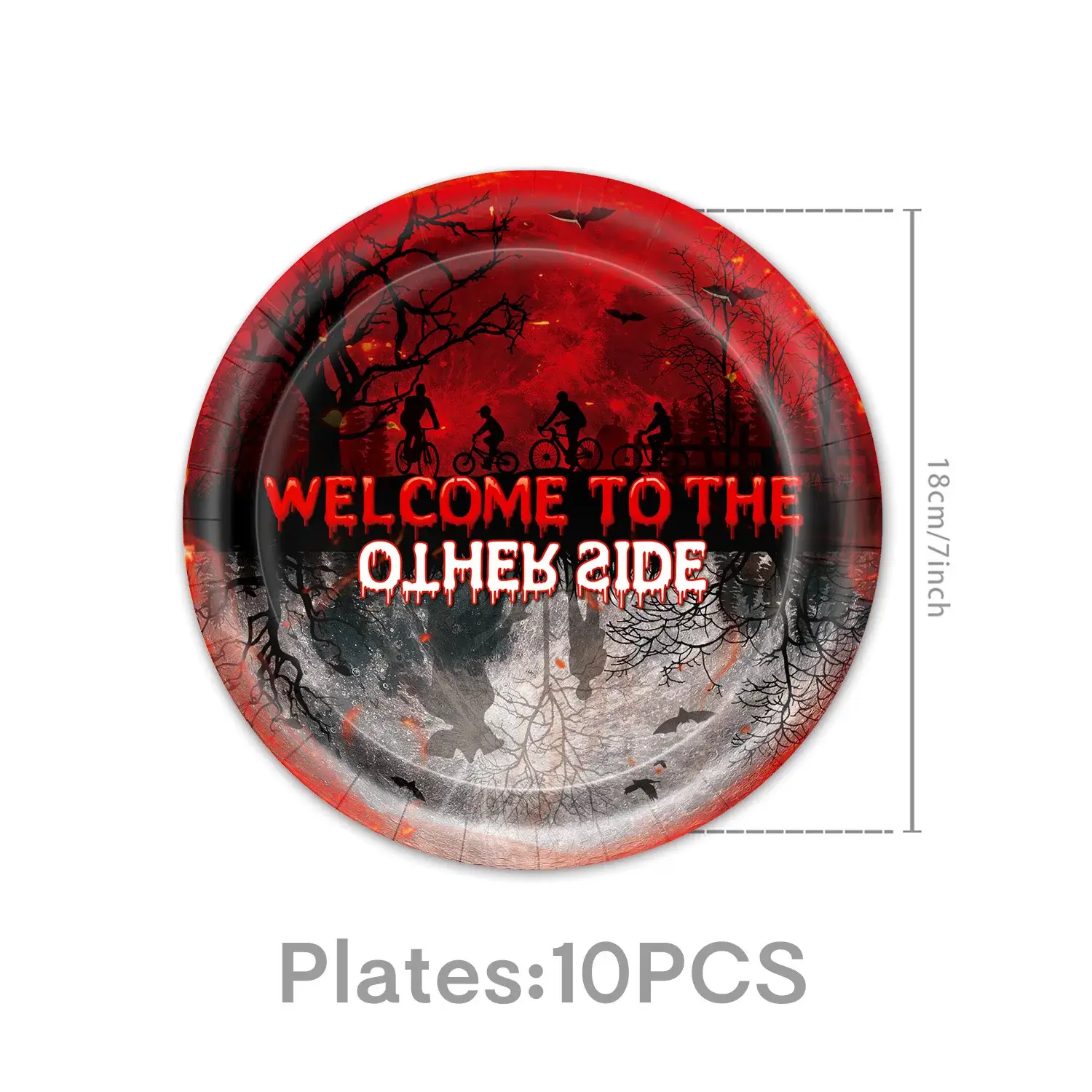 7 inch plate-10pcs, as shown