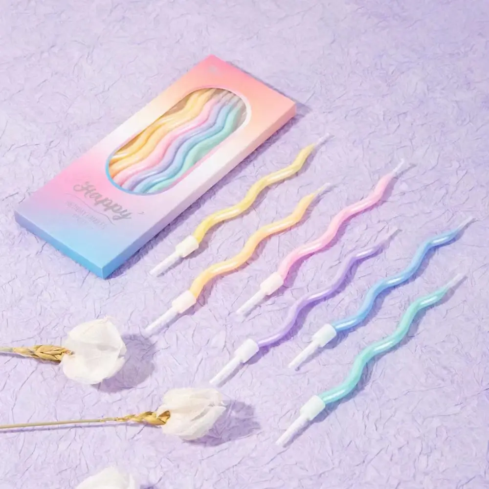 Six Birthday Candles In Various Colors, Including 