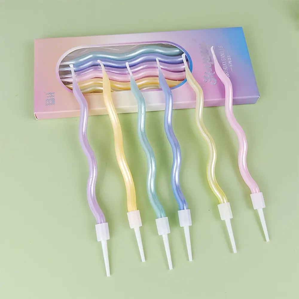 Six Birthday Candles In Various Colors, Including 