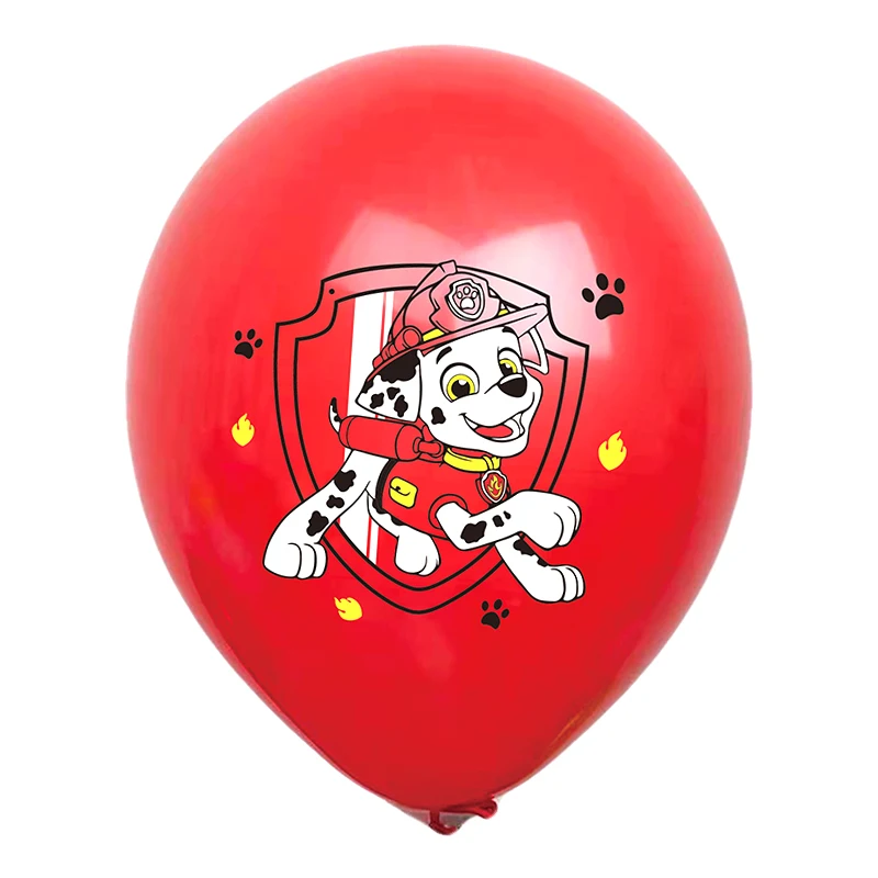 10pcs Cartoon Rescue Pups Balloon Dog Themed Birth