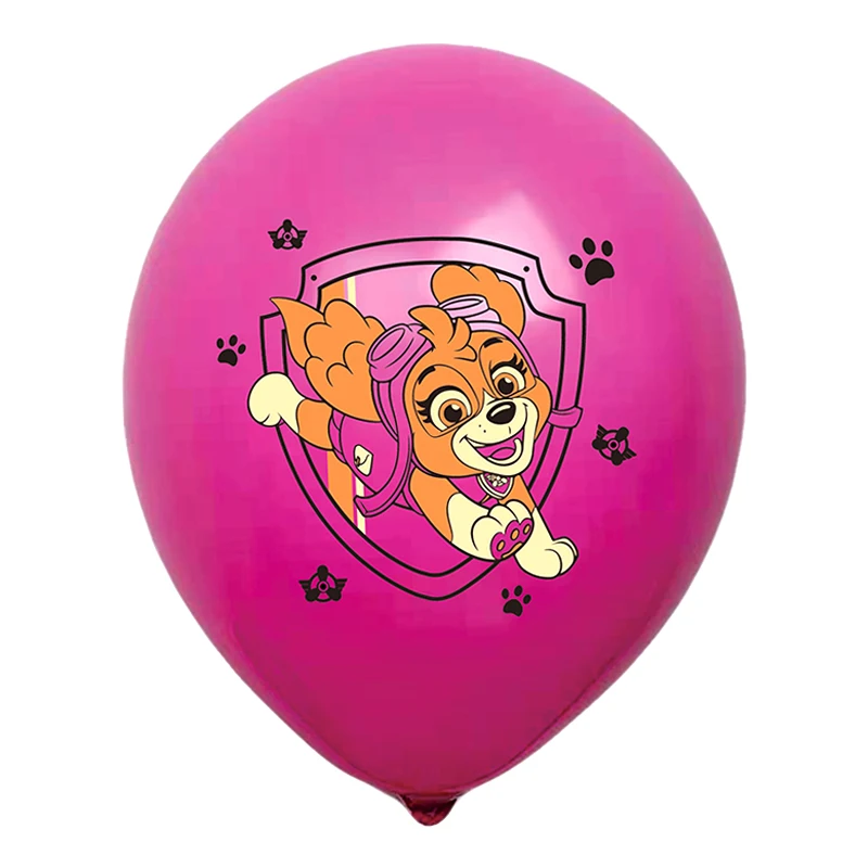 10pcs Cartoon Rescue Pups Balloon Dog Themed Birth