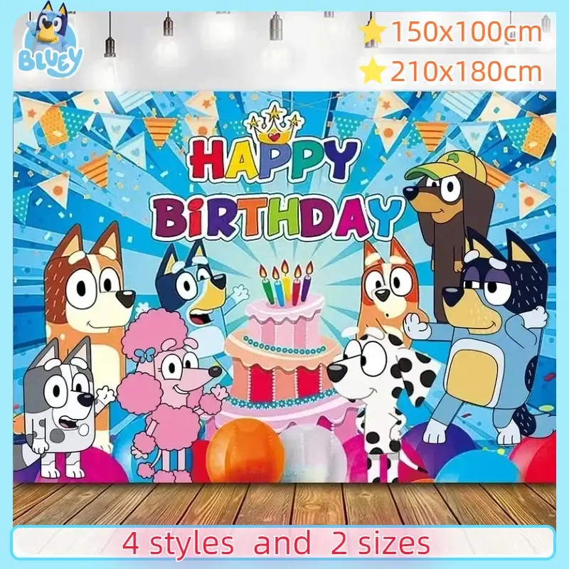 Blue Puppy Birthday Background Banner