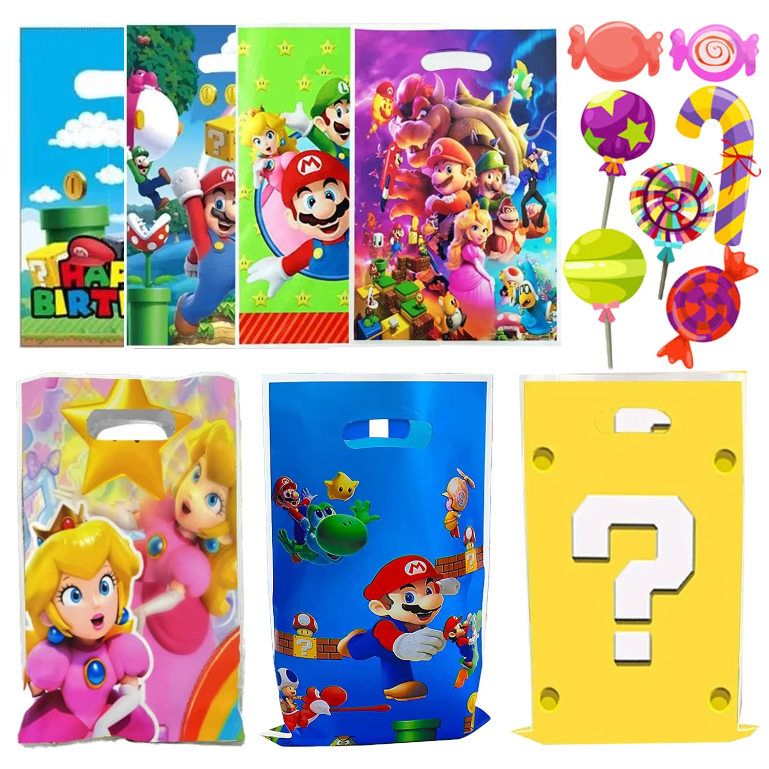 Super Bros Gift Bag Birthday Party Decor Marios Pl