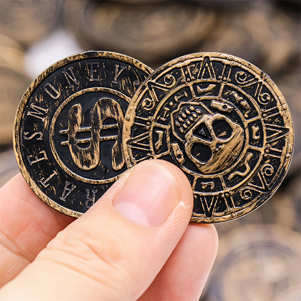 20/50/100pcs Retro Pirate Coin Halloween Decor Fak